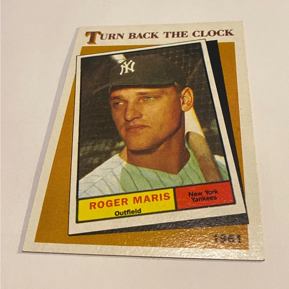 Roger Maris 1986 Topps Turn back the clock Baseball Card Vintage Collectible